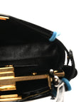 Patent Mini Plexi Handle Peekaboo Iconic Satchel Black Blue