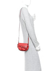 Grained Calfskin Mini Gate Crossbody Bag Scarlet Burnt Red