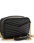 Grain De Poudre Matelasse Monogram Mini Lou Camera Bag Black