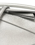 Laminated Lambskin Mini Puzzle Edge Bag Silver