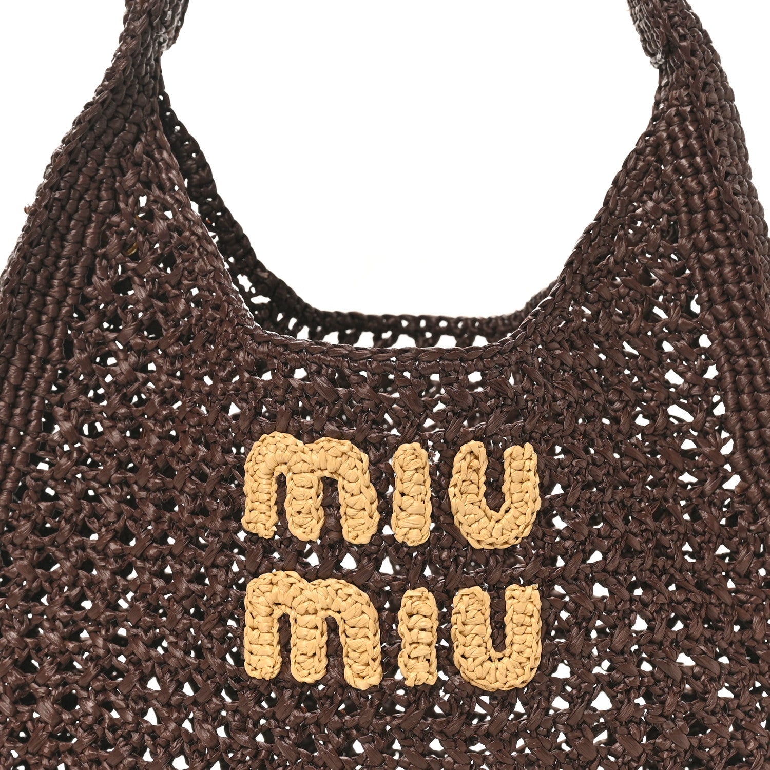 Raffia Crochet Woven Hobo Cacao Naturale