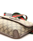 GG Supreme Monogram Neo Vintage Web Belt Bag Brown