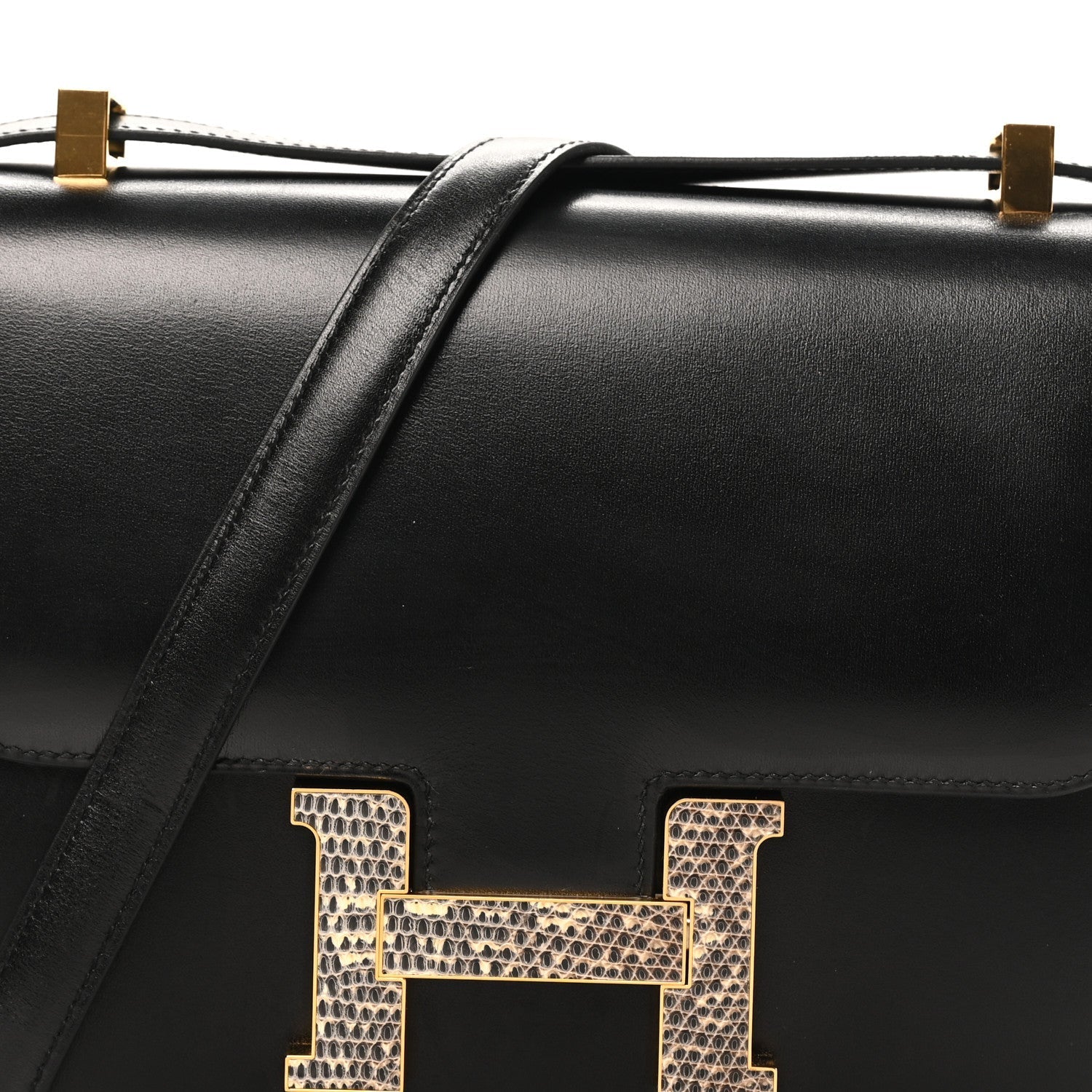 Veau Monsieur Lizard Constance 18 Black Ombre