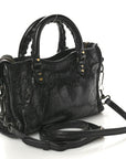 Agneau Classic Gold Hardware Nano City Black
