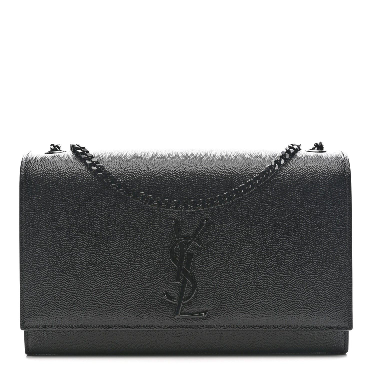 Grain De Poudre Medium Classic Monogram Monochrome Kate Satchel Black