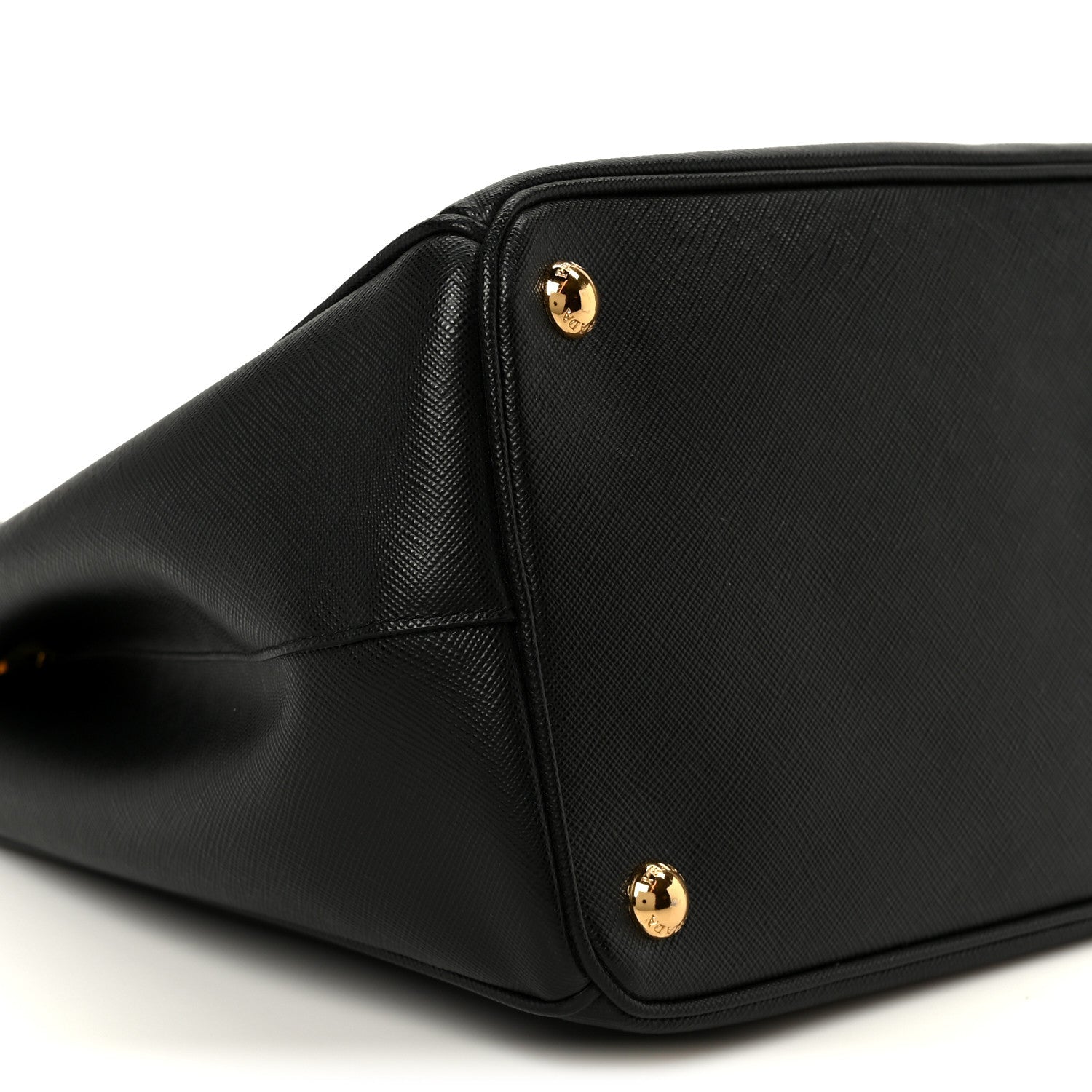 Saffiano Lux Large Galleria Double Zip Tote Black