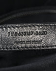Crinkled Calfskin Matelasse Monogram Large Niki Chain Satchel Black