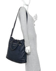 Agneau Classic Silver Hardware Hexagon Bleu Mineral