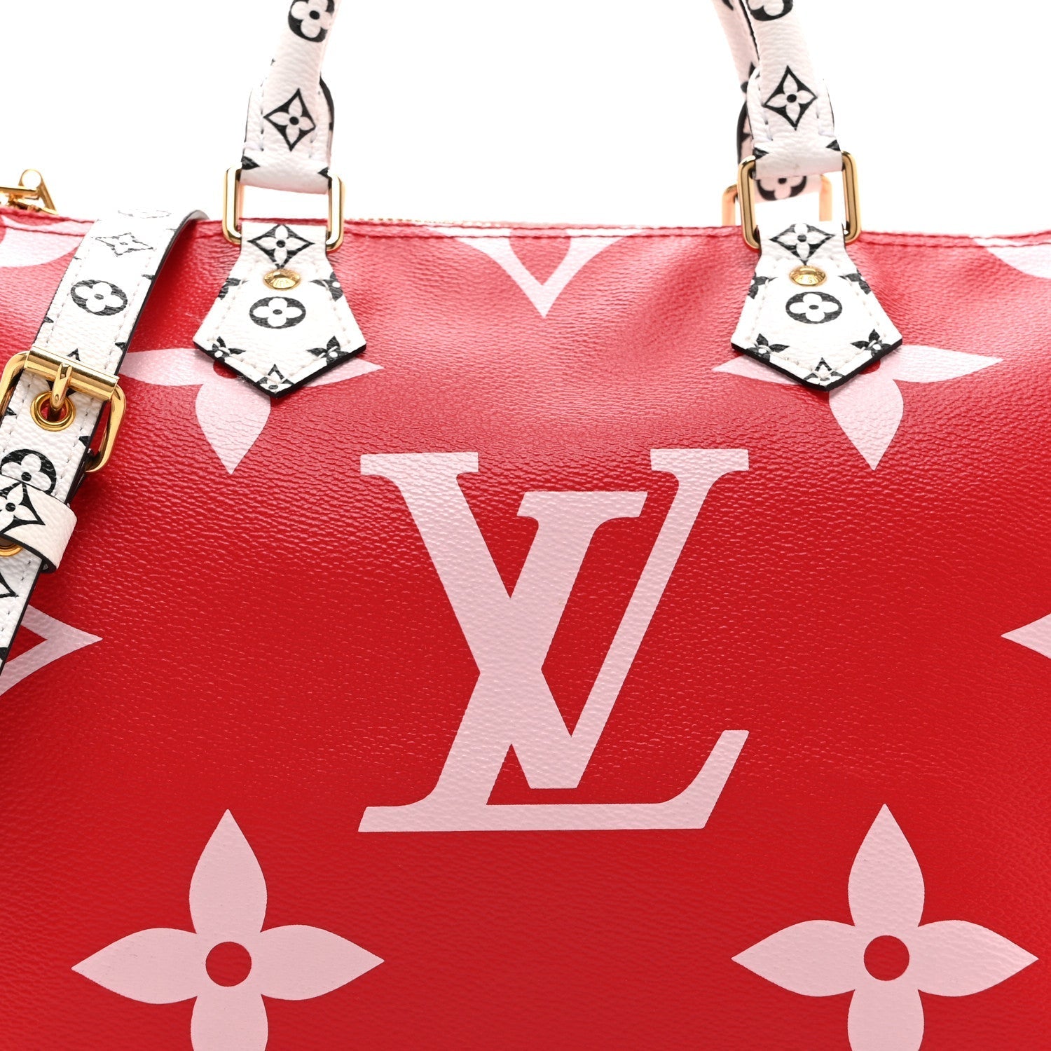 Monogram Giant Speedy Bandouliere 30 Rouge