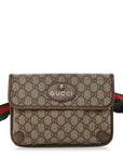 GG Supreme Monogram Neo Vintage Web Belt Bag Brown