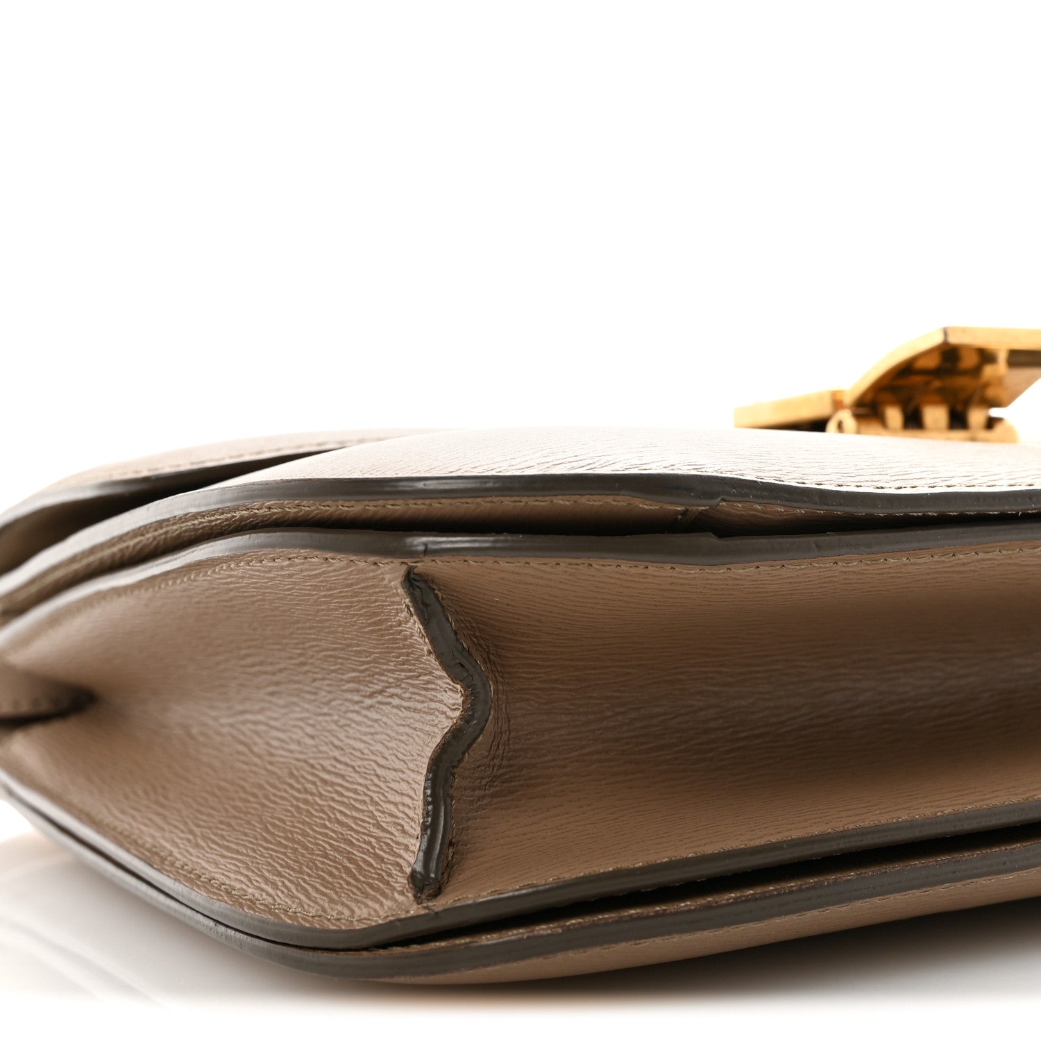 Liege Calfskin Medium Classic Box Flap Bag Taupe