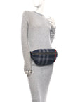 House Check Sonny Bum Bag Navy Grey