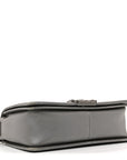 Metallic Lambskin Stingray Quilted Medium Boy Flap Silver