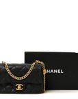 Caviar Quilted Mini Sweetheart Rectangular Flap Black