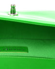Patent Quilted Small Boy Flap Green