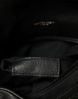 Lambskin Quilted Monogram Monochrome Medium Loulou Puffer Chain Satchel Black