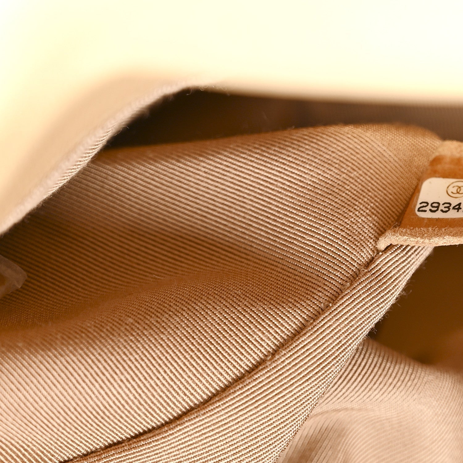 Goatskin Quilted Medium CHNL 19 Flap Dark Beige