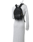 Lambskin Flower Quilted Palm Springs Backpack PM Black