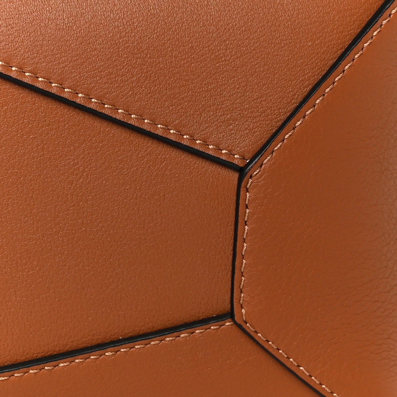 Calfskin Small Puzzle Edge Bag Tan