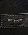 Calfskin Crocodile Embossed Uptown Monogram Pouch Black