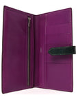 Tadelakt Lizard Bearn Gusset Wallet Anemone Vert