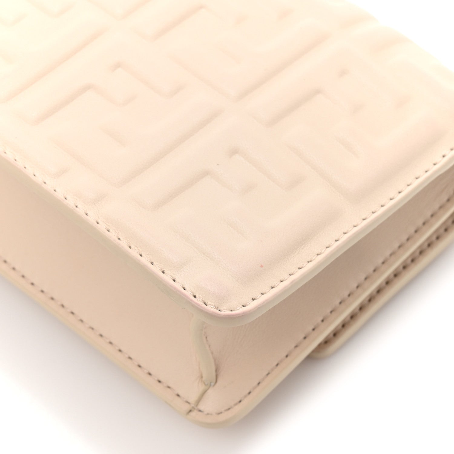 Nappa Matisse FF Embossed Wallet On Chain Baguette Camelia