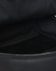 Oblique Jacquard Saddle Zip Backpack Black