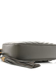 Calfskin Matelasse Monogram Lou Camera Bag Dusty Grey