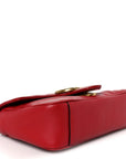 Calfskin Matelasse Mini GG Marmont Shoulder Bag Hibiscus Red