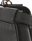 Cuoio Romano Selleria Bi-Color Medium Peekaboo Iconic Satchel Asfalto Latte