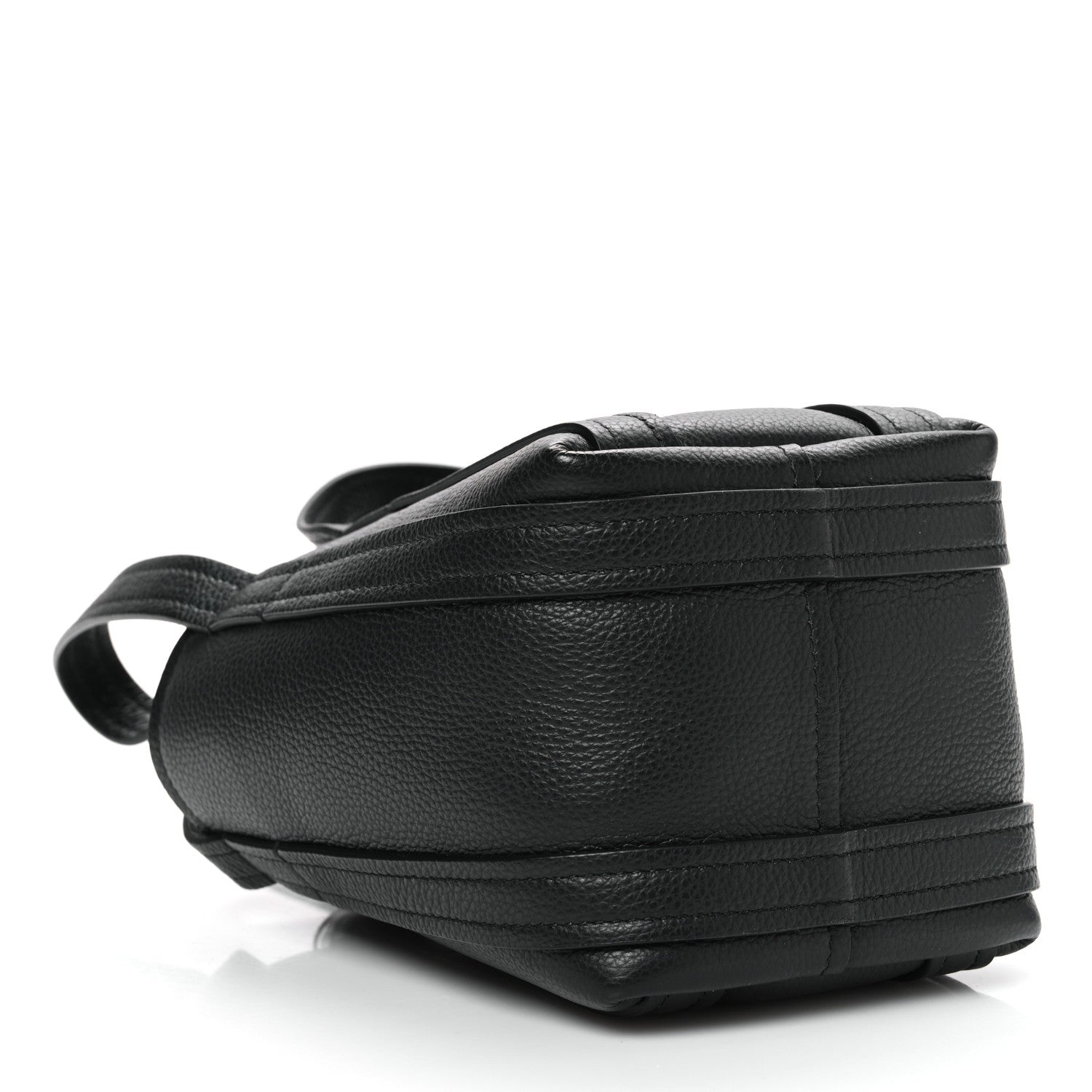 Grained Calfskin Mini 2.0 Everyday North South Shoulder Tote Bag Black