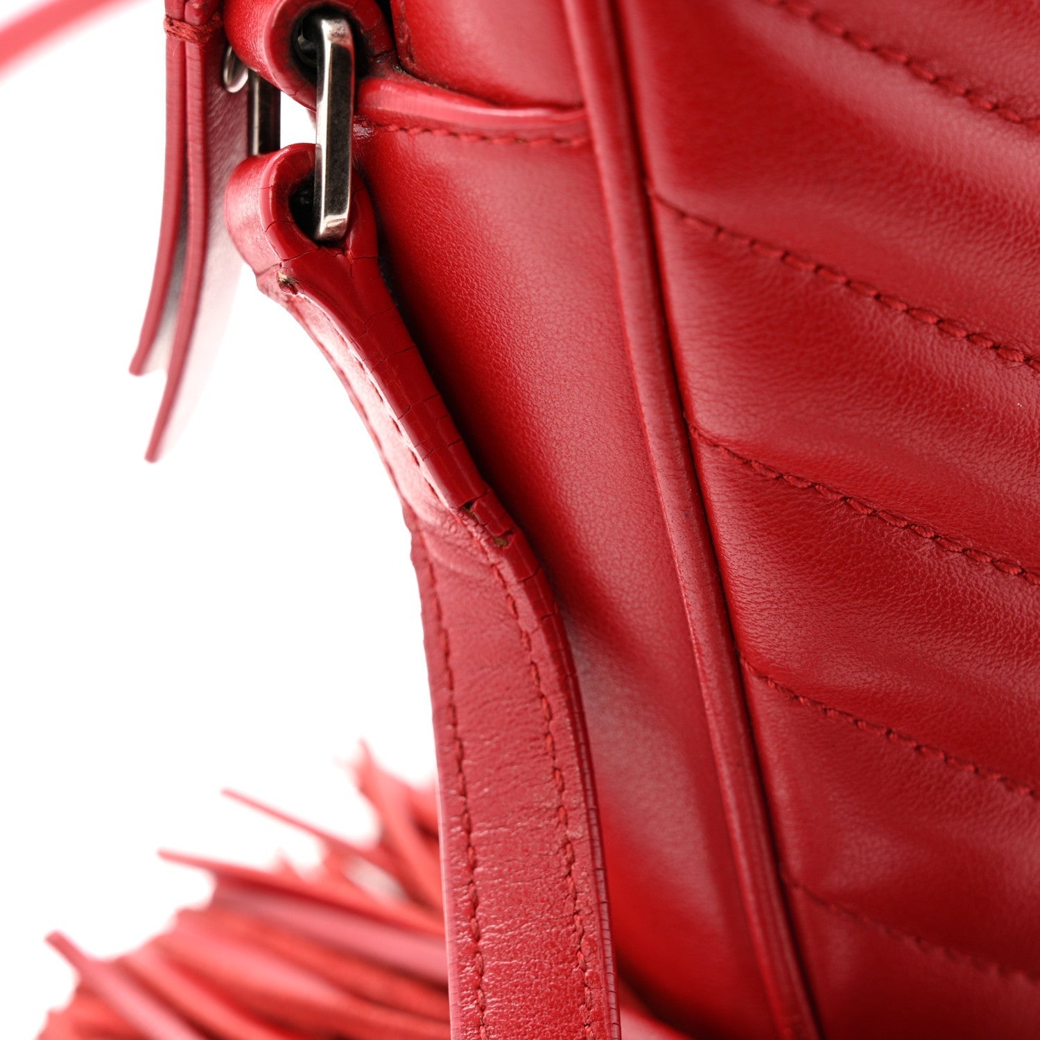 Calfskin Matelasse Monogram Lou Camera Bag Red