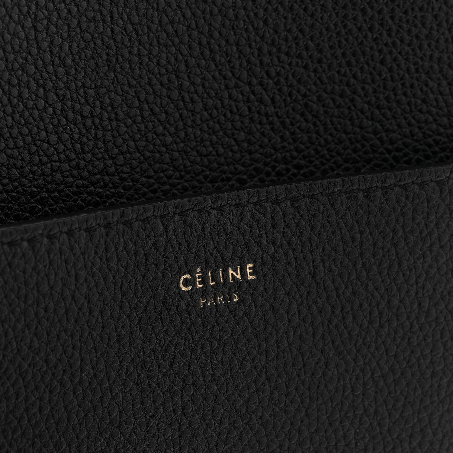 Soft Grained Calfskin Sangle Bucket Bag Black