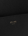 Soft Grained Calfskin Sangle Bucket Bag Black