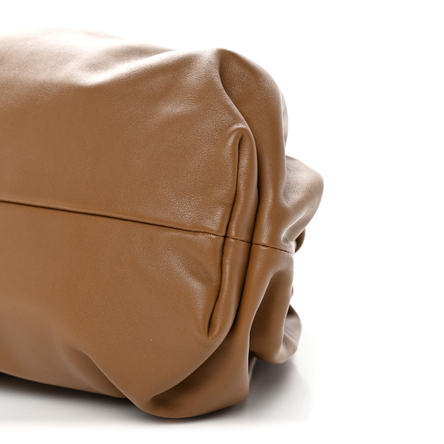 Smooth Butter Calf The Pouch Oversized Clutch Cammello
