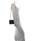 Caviar Quilted Mini Square Flap Black