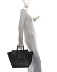 Drummed Calfskin Mini Luggage Black