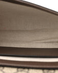 GG Supreme Monogram Textured Dollar Calfskin Web Mini Ophidia Envelope Shoulder Bag Beige Ebony