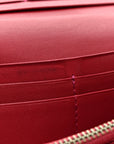 Patent Calfskin Wallet Red