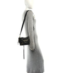 Chevre Gold Metallic Edge Hardware Mini City Black