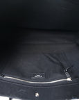 Linen Calfskin Rive Gauche Tote Black