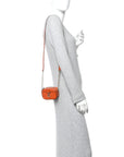 Calfskin Micro Hale Crossbody Amber Orange