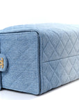 Washed Denim Quilted Medium CHNL 25 Handbag Blue