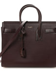 Calfskin Snakeskin Small Sac De Jour Burgundy