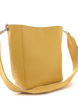 Soft Grained Calfskin Small Sangle Bucket Bag Ocre