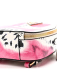 City Calfskin Tie Dye Print Mini Odette Backpack White Pink Black