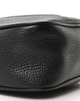 Pebbled Calfskin Small Soho Disco Bag Black