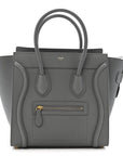 Baby Drummed Calfskin Micro Luggage Kohl