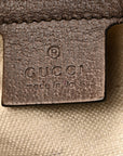 GG Supreme Monogram Web Ophidia Half Moon Hobo Brown