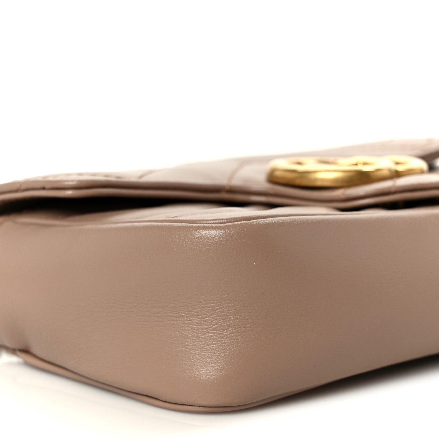 Calfskin Matelasse Super Mini GG Marmont Shoulder Bag Porcelain Rose